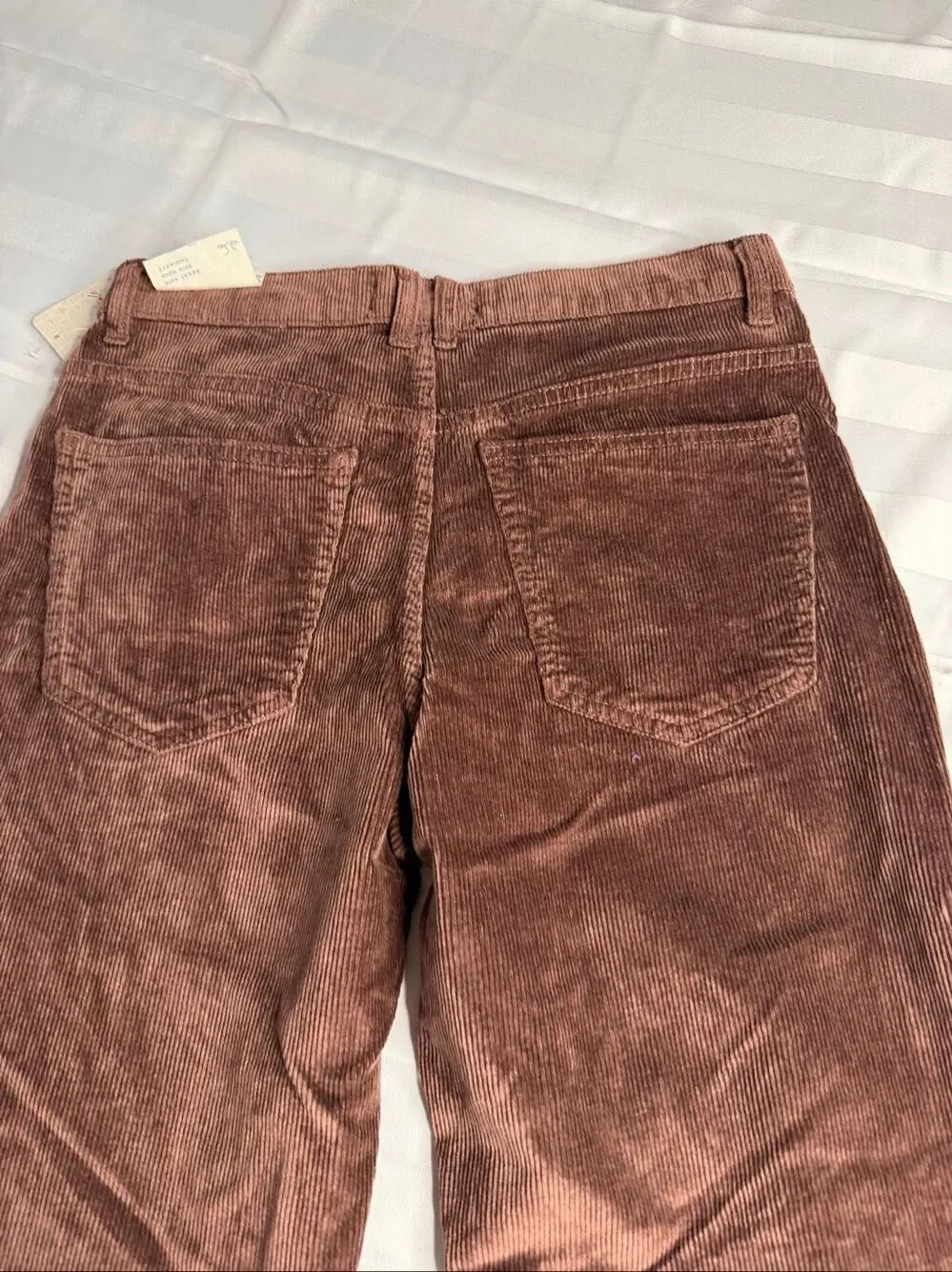 NWT Free People High Rise Straight Leg Brown Corduroy Pants Size 26 New